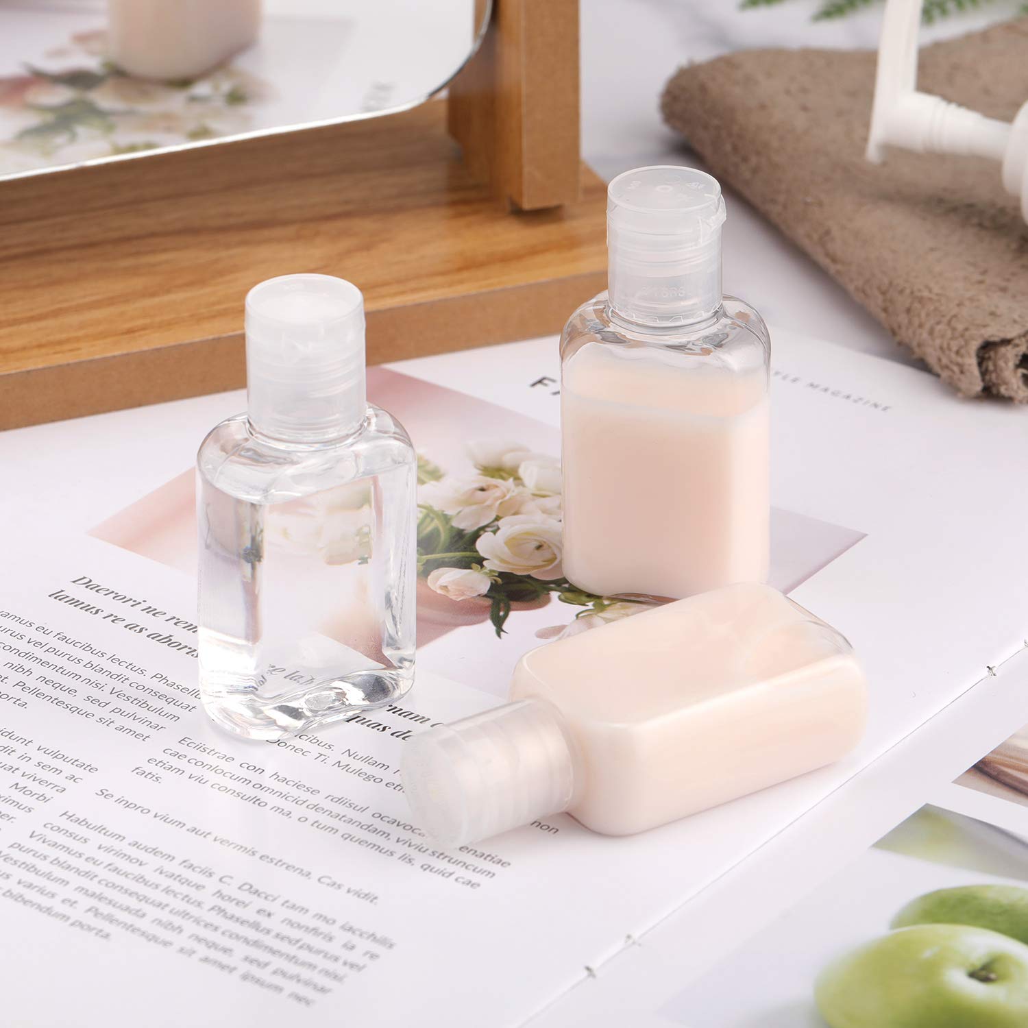 Portable Travel Bottle Clear Plastic Empty Bottles Refillable Reusable Bottles Containers For Travel Outdoor Camping Business Tr